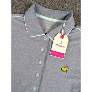Magnolia Lane Tech Polo‎ Shirt Womens Small Blue Master's Augusta Golf NWT